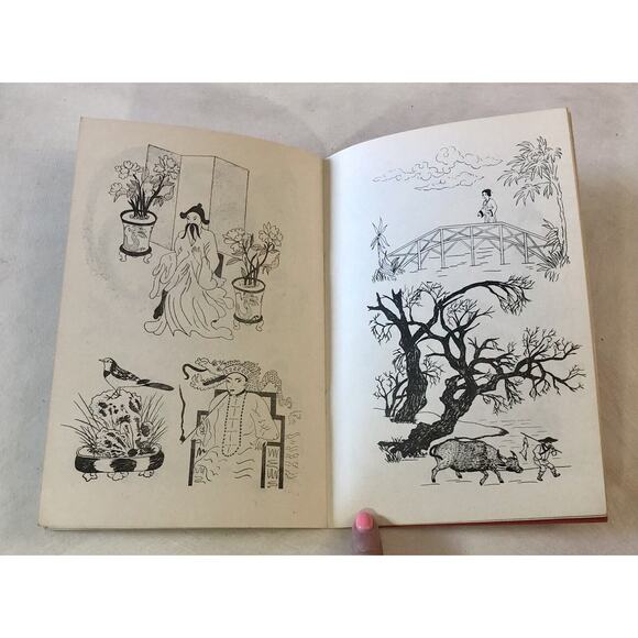 Vintage 1959 Chinese Designs Art Book Jane Snead Junk Journal Asian Men Dragons - Picture 10 of 12